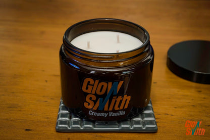 Large Smoked Glow Candle - Creamy Vanilla