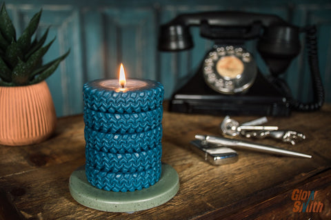 Off Road Tyre Stack Candle - Fresh Pine