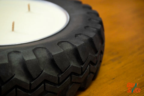 Concrete Tyre Candle - Creamy Vanilla