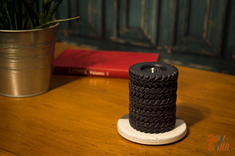 Off Road Tyre Stack Candle - Dark Opium