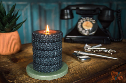 Off Road Tyre Stack Candle - Dark Opium