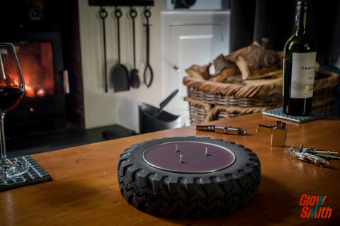 Concrete Tyre Candle - Sweet Pomegranate