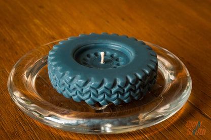 car tyre tealight