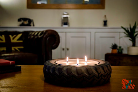 Concrete Tyre Candle - Creamy Vanilla