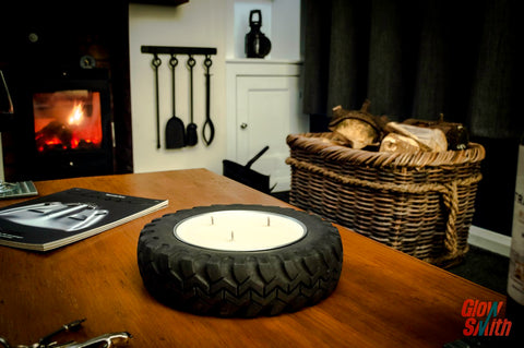 Concrete Tyre Candle - Fresh Linen