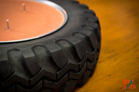 Concrete Tyre Candle - Spiced Orange