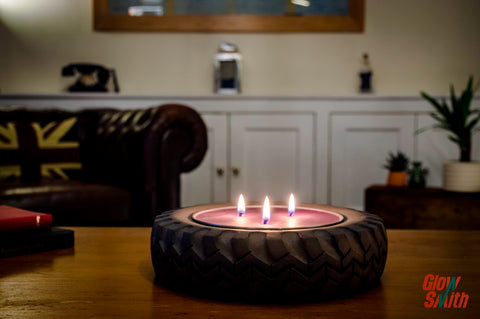 Concrete Tyre Candle - Sweet Pomegranate