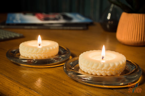 Individual Tyre Candle - Creamy Vanilla (x4)