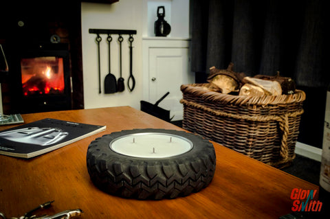 Concrete Tyre Candle - Creamy Vanilla