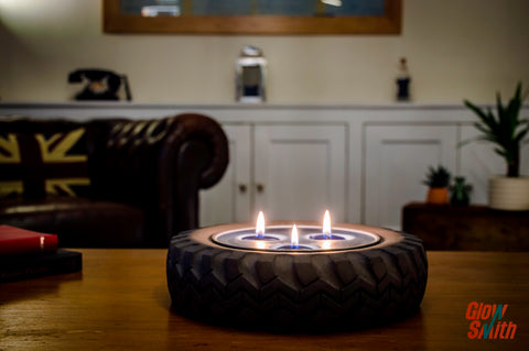 Concrete Tyre Candle - Fresh Pine