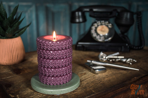 Off Road Tyre Stack Candle - Sweet Pomegranate