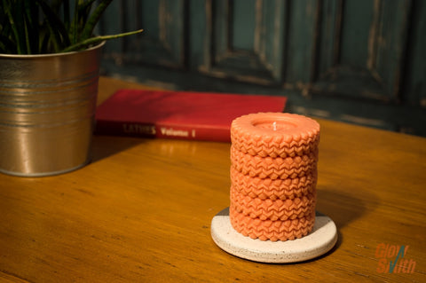 Off Road Tyre Stack Candle - Spiced Orange